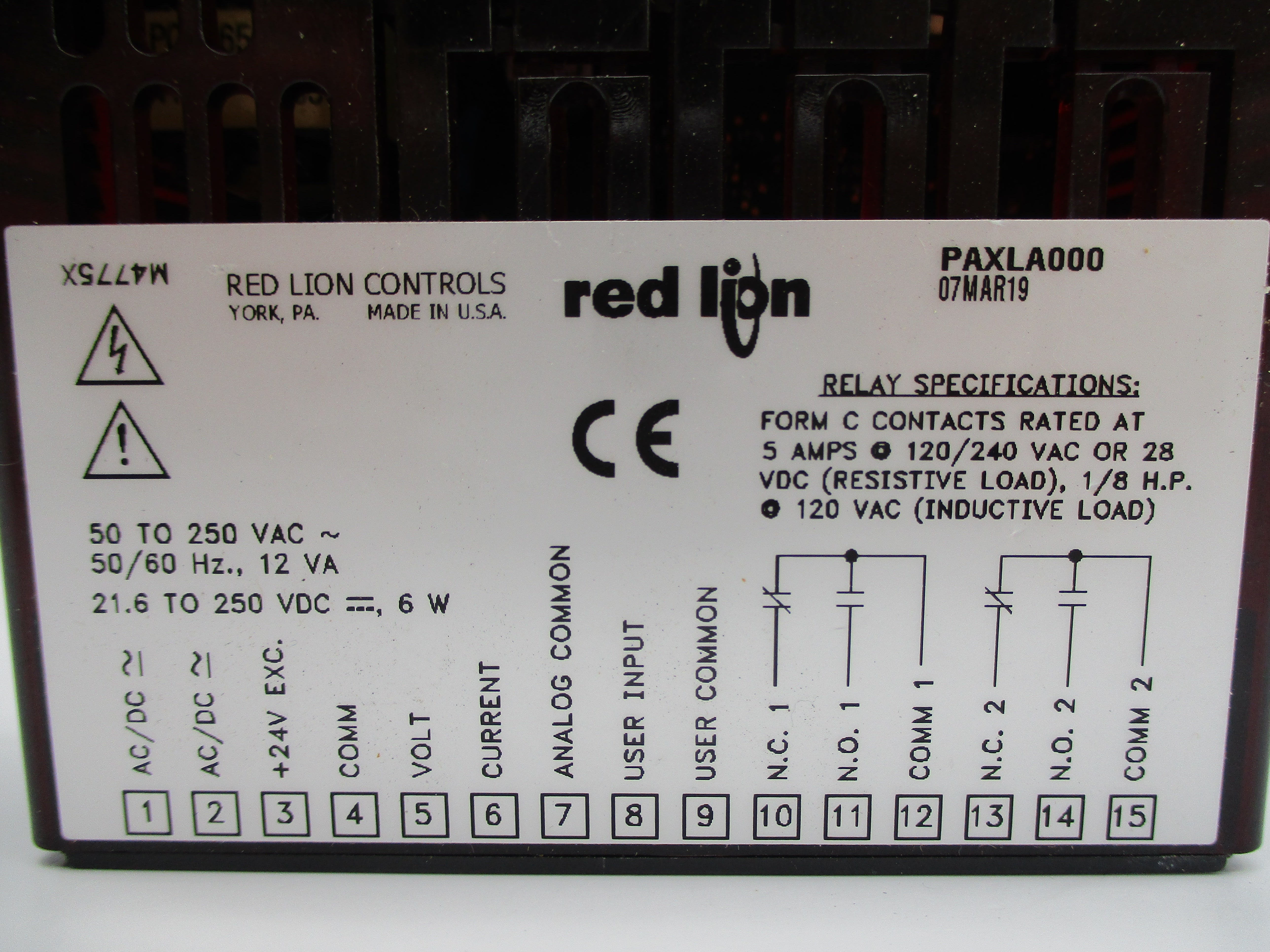 RED LION CONTROLS PAXLA000 NSNP