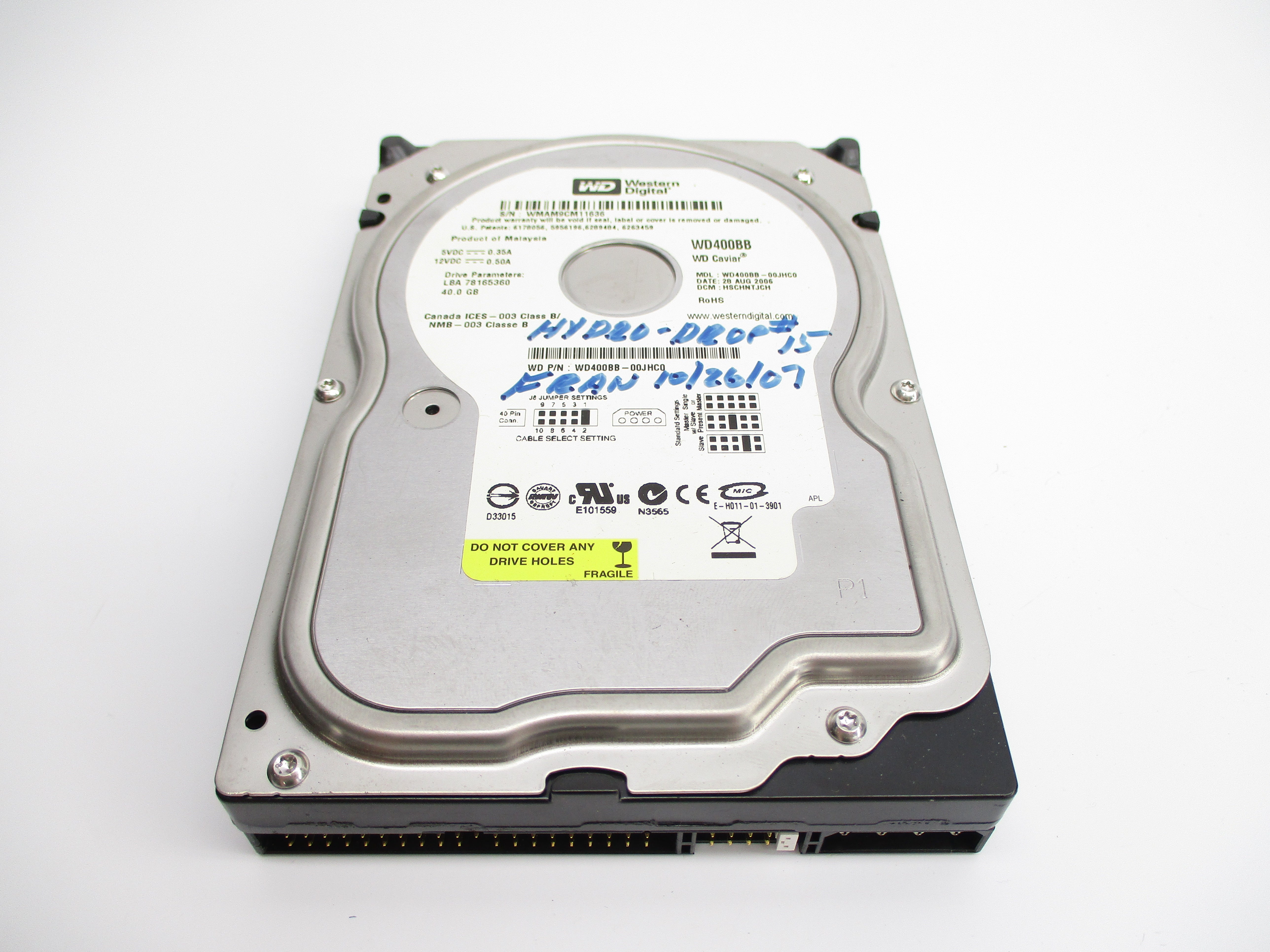 WESTERN DIGITAL WD400BB-00JHC0 NSNP