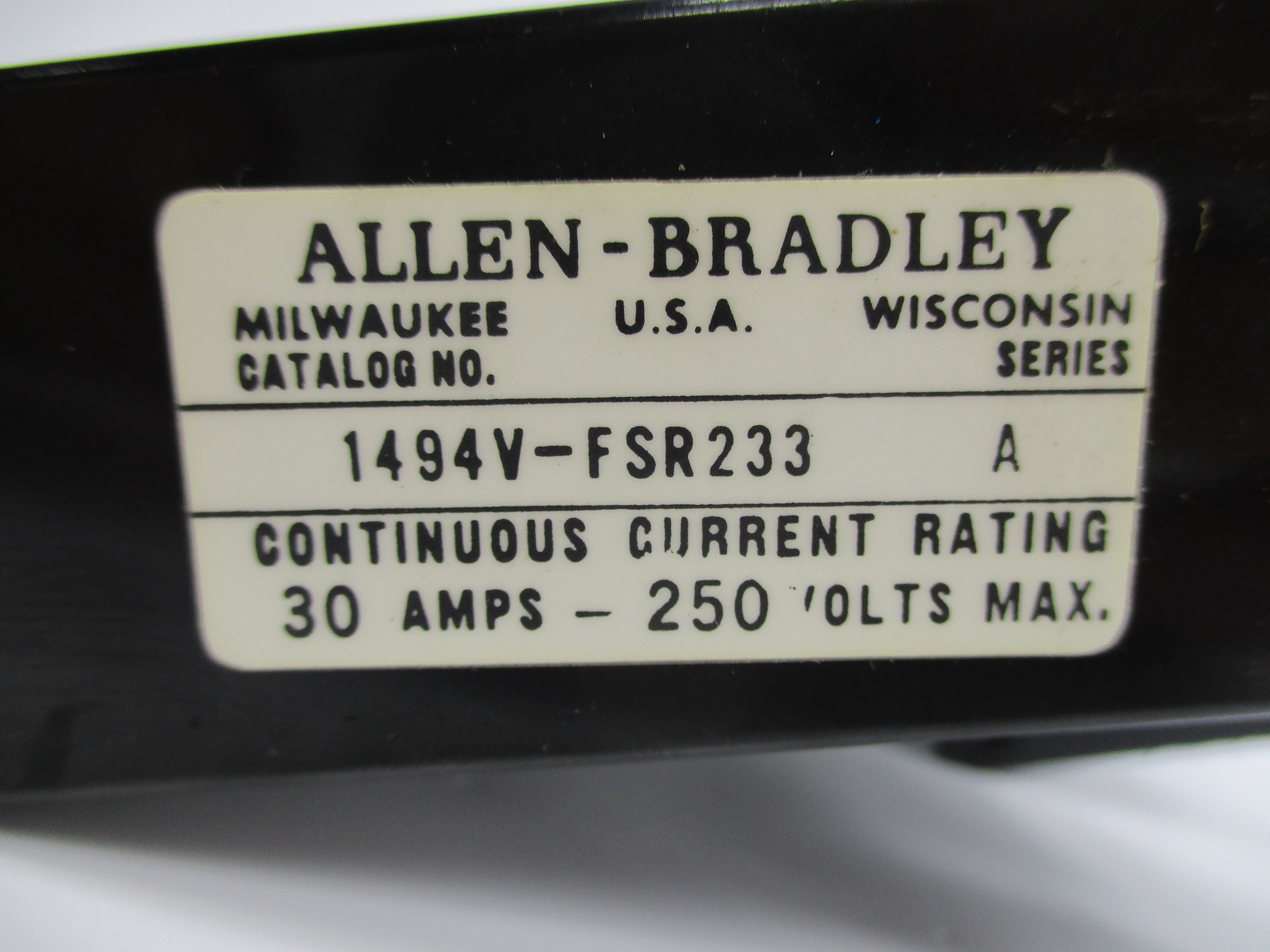 ALLEN BRADLEY 1494V-FSR233 SER. A UNMP