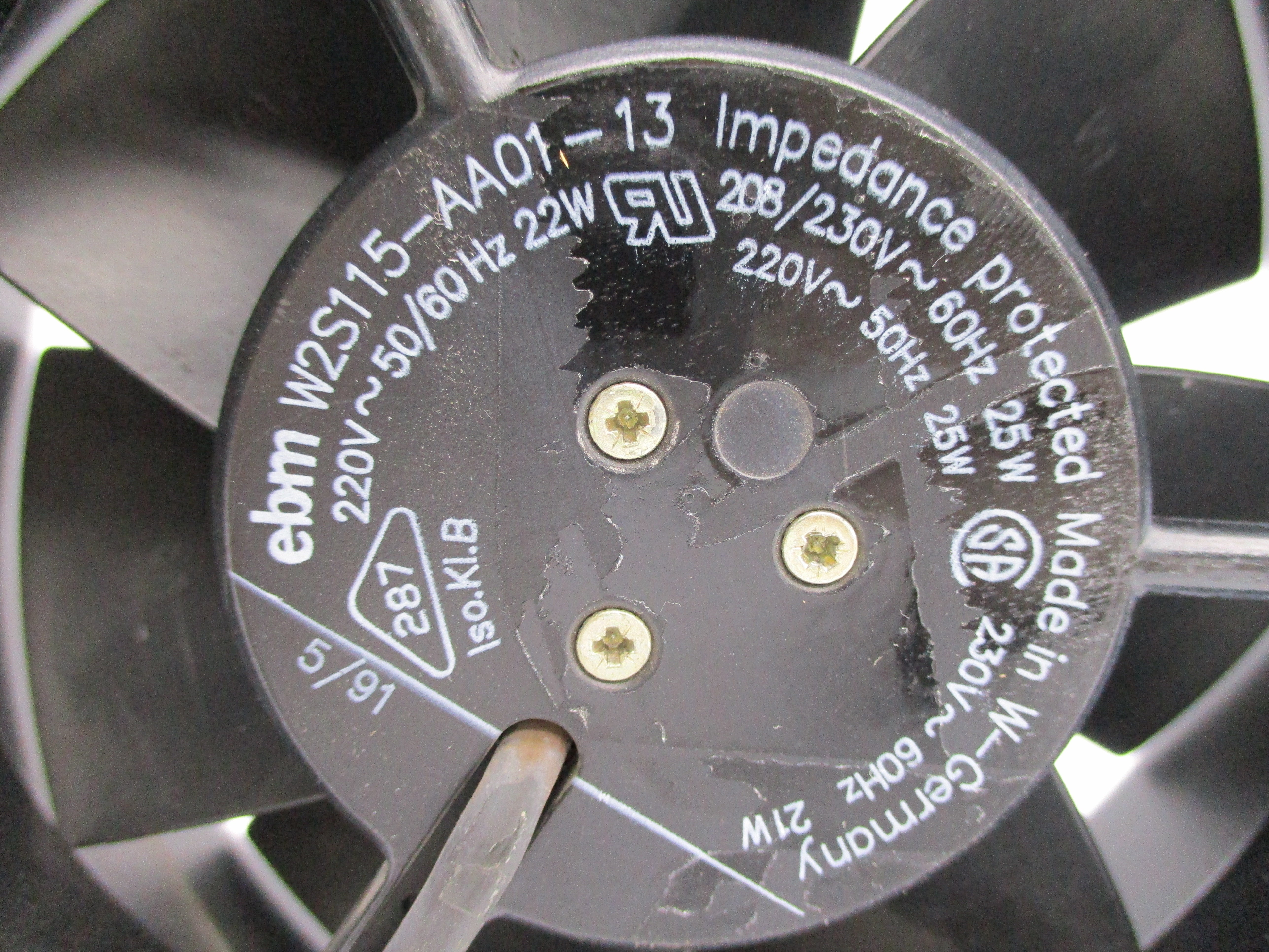 EBM W2S115-AA01-13 (AS PICTURED) NSNP