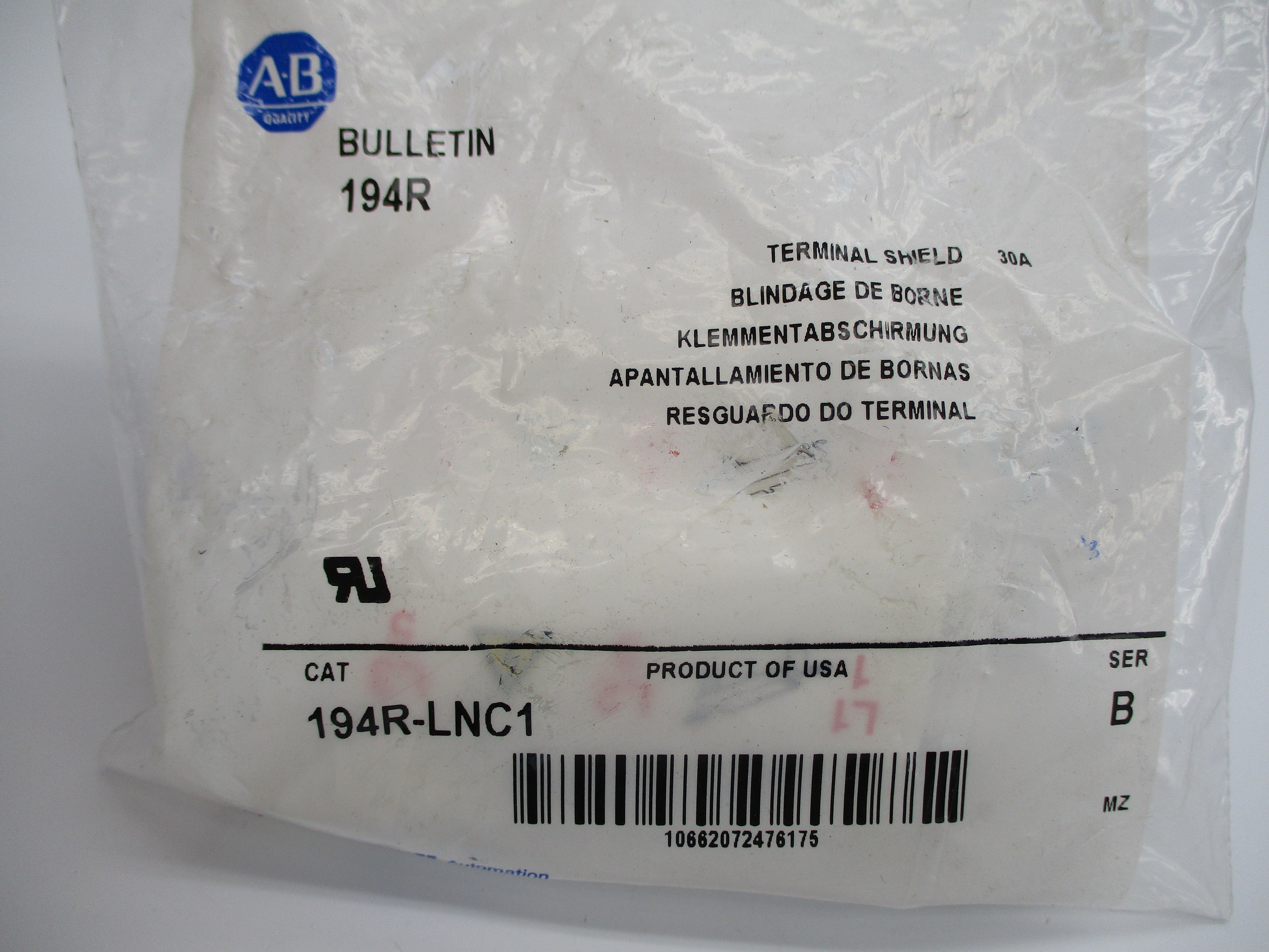 INDUSTRIAL SPARE PART 194R-LNC1 SER. B 30A NSMP