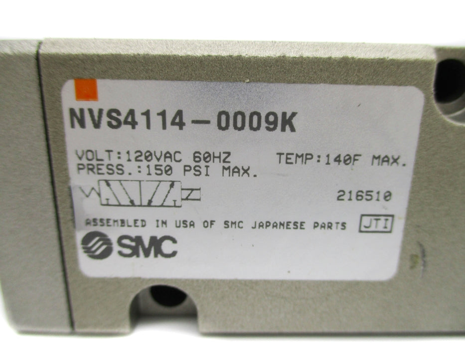 SMC NVS4114-0009K 120VAC 150PSI NSNP
