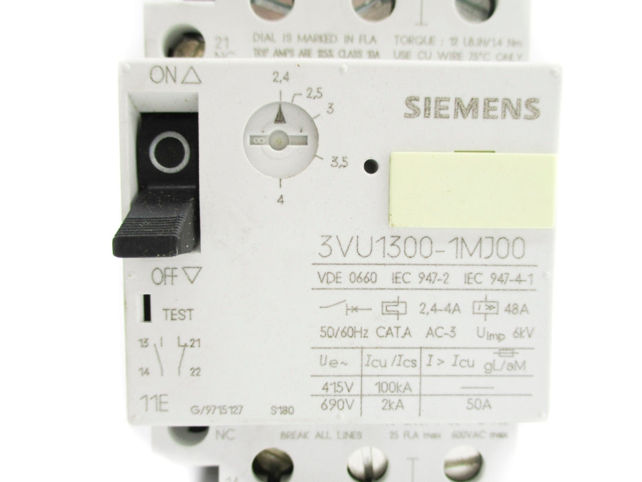 SIEMENS 3VU1300-1MJ00 2.4-4A NSNP