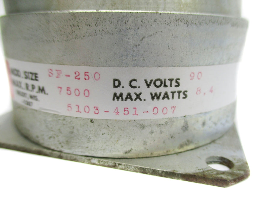 WARNER ELECTRIC 5103-451-007 SF-250 UNMP