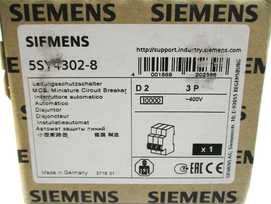 SIEMENS 5SY4302-8 2A 400V NSMP