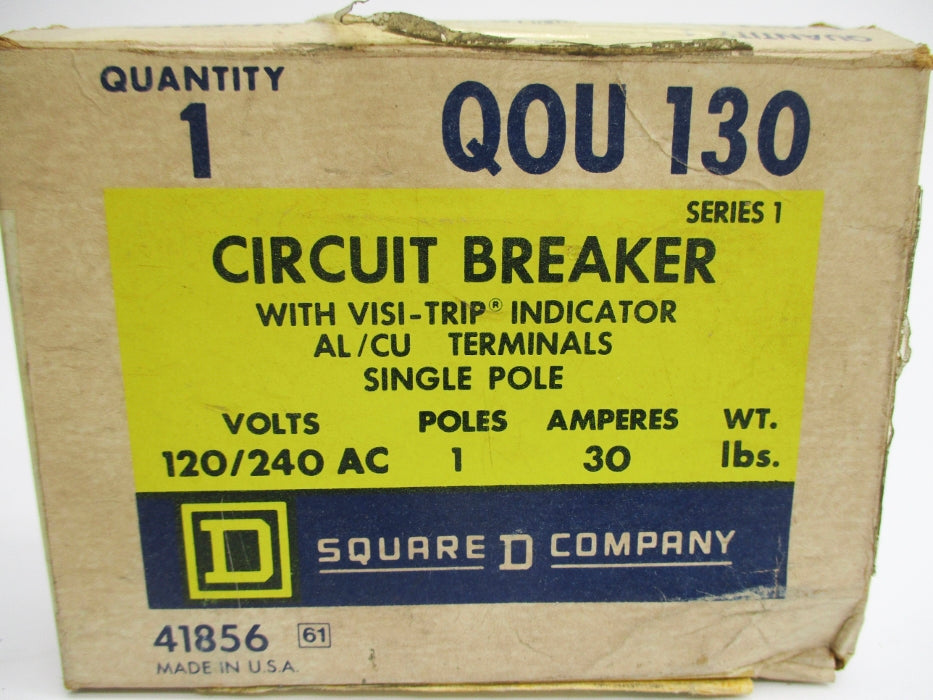 SQUARE D QOU130 SER. 1 30A 120/240VAC NSMP