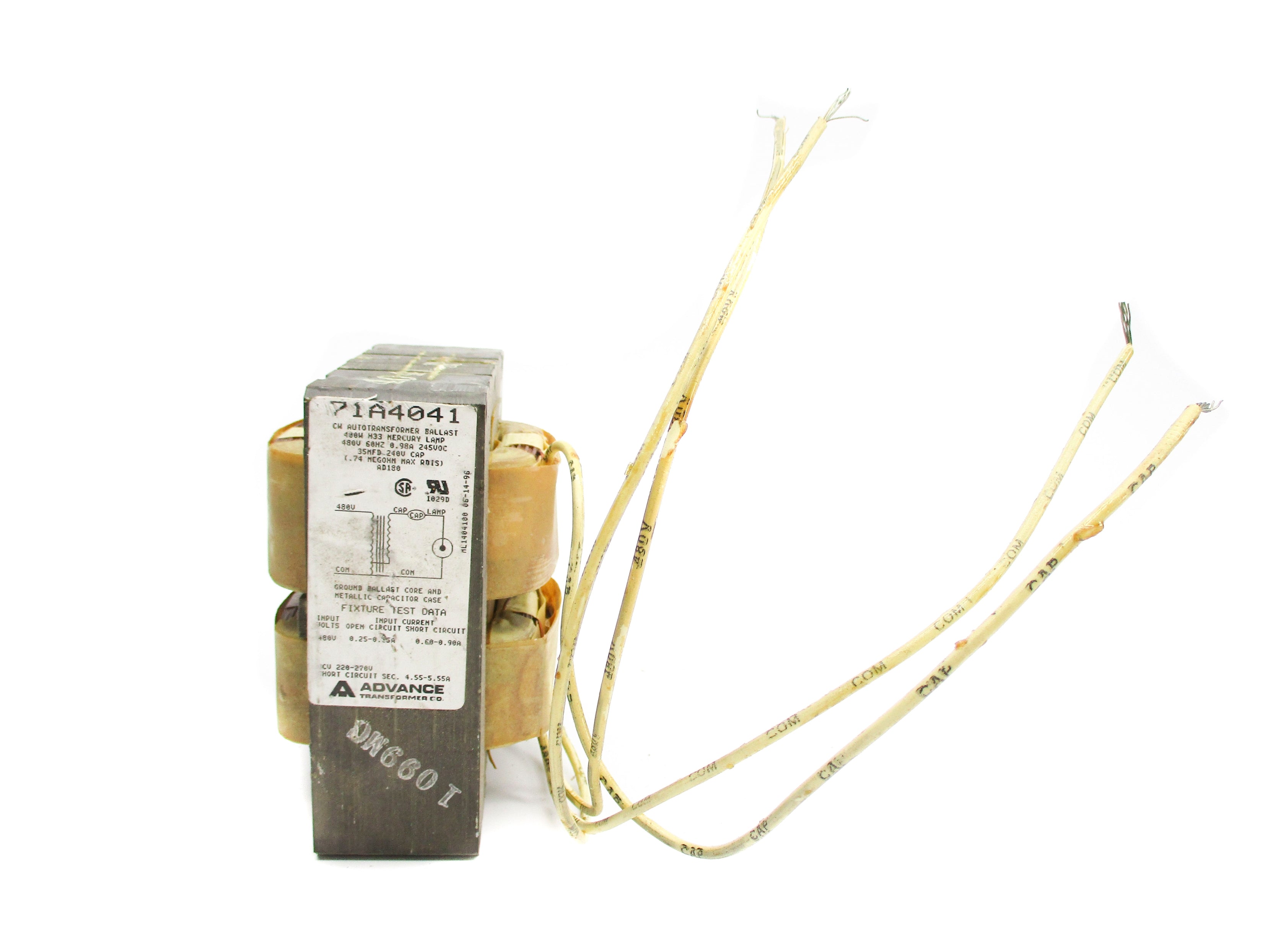 ADVANCE TRANSFORMER 71A4041 UNMP