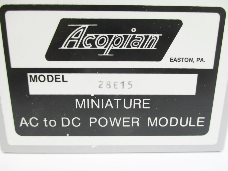 ACOPIAN 28E15 NSNP