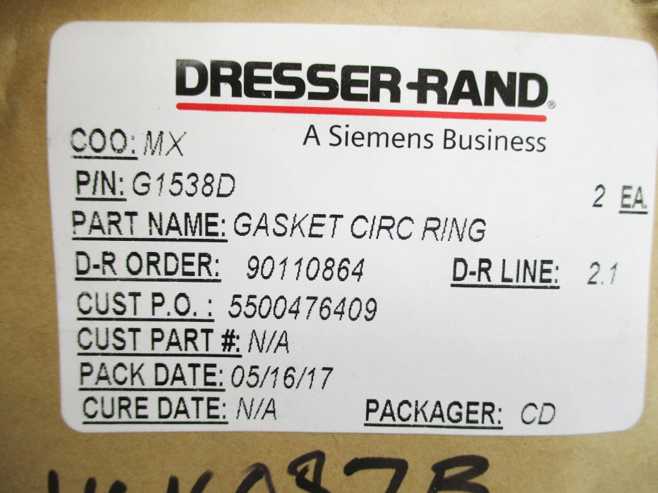 DRESSER-RAND G1538D (PKG OF 2) NSFS