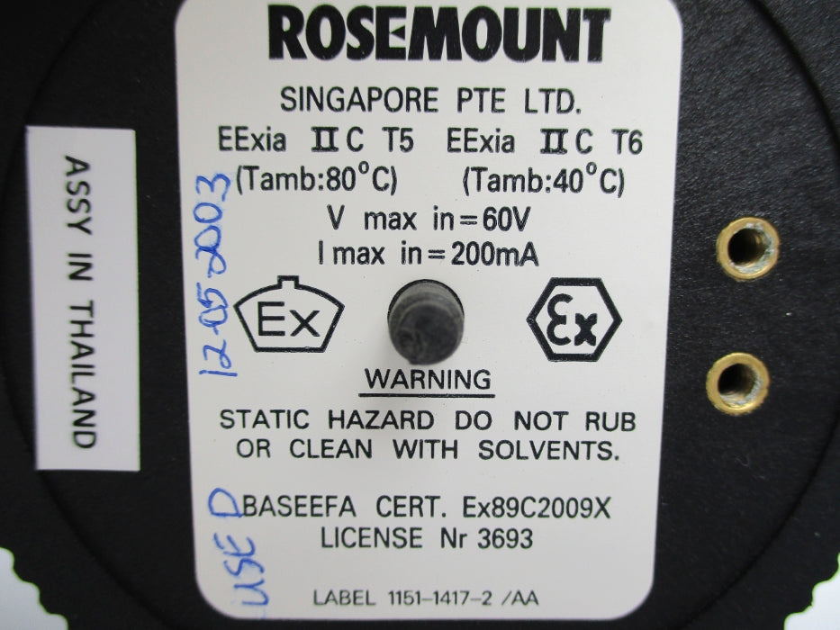 ROSEMOUNT 1151-1417-2/AA UNMP