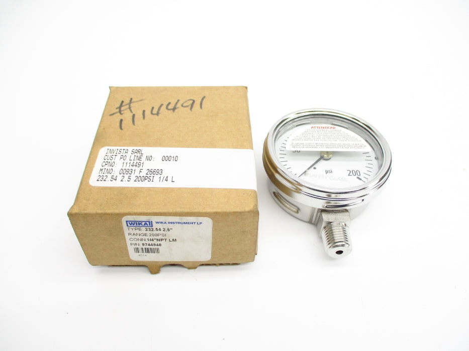 WIKA 9744940 200PSI NSMP