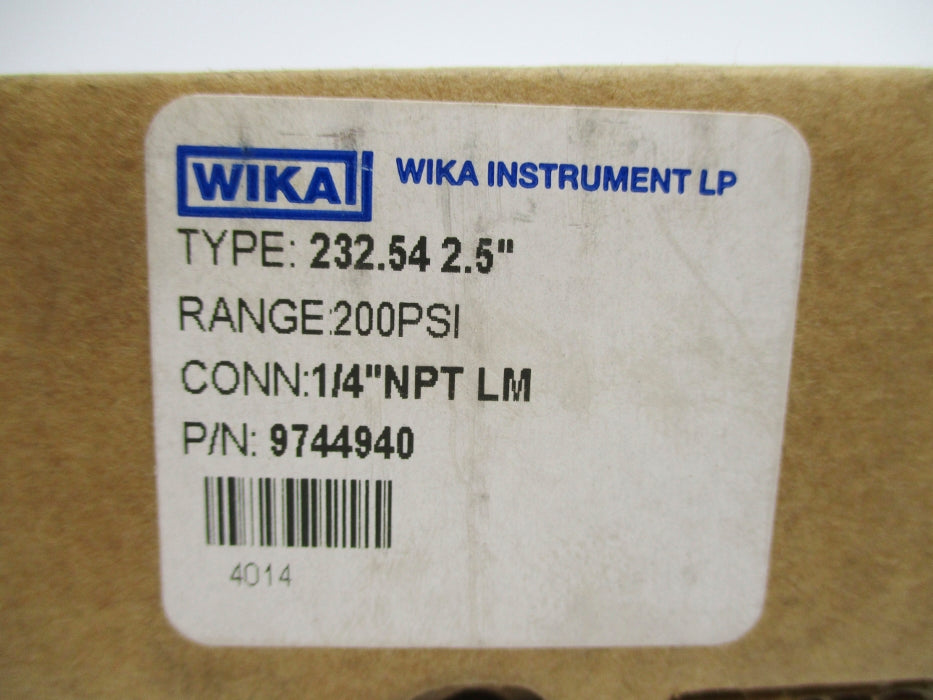 WIKA 9744940 200PSI NSMP