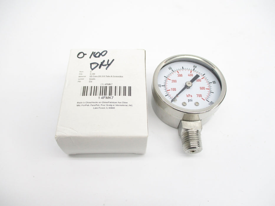 GRAINGER 4FMK7 100PSI NSMP
