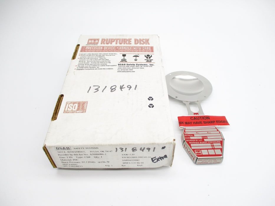 BS&B SAFETY SYSTEMS A5006086-1 95.5PSIG 296.7F NSMP