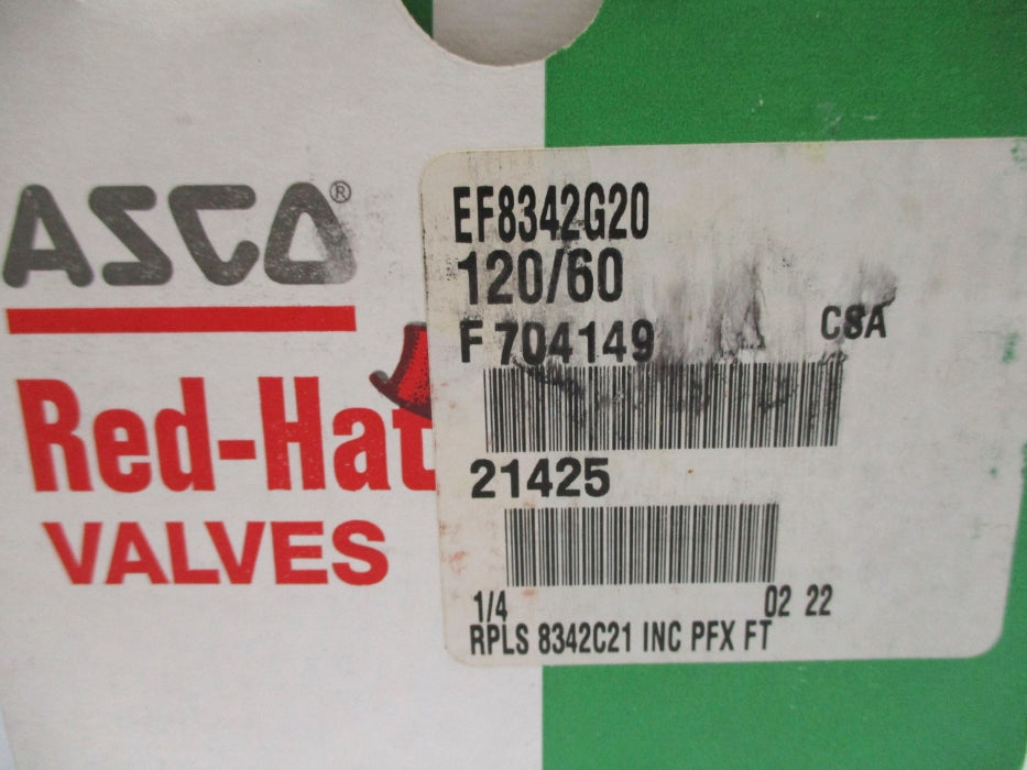 ASCO EF8342G20 125PSI 120/60 NSNP