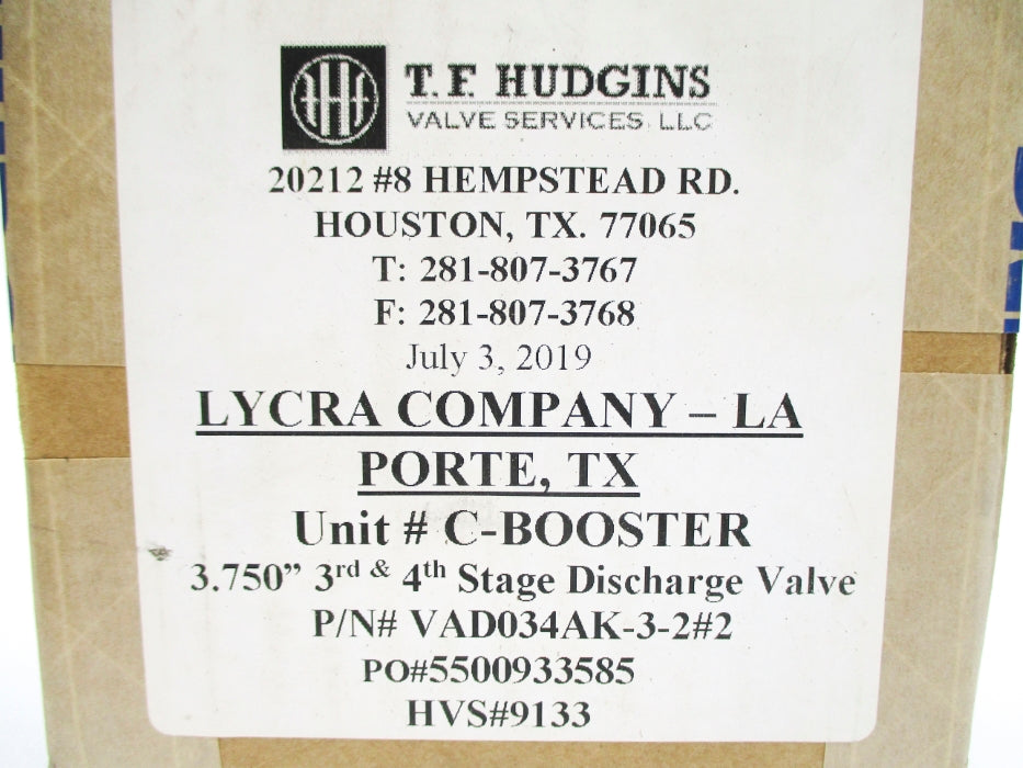 T.F. HUDGINS VAD034AK-3-2#2 NSFS