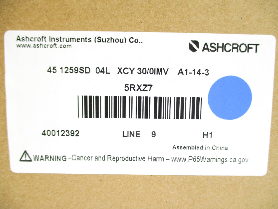 ASHCROFT 5RXZ7 30-0IMV NSMP