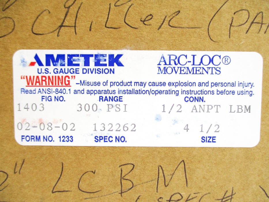 AMETEK 132262 300PSI NSMP