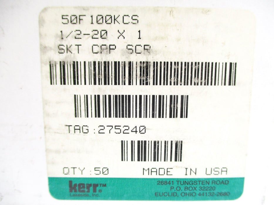 KERR 50F100KCS (PKG OF 50) NSMP