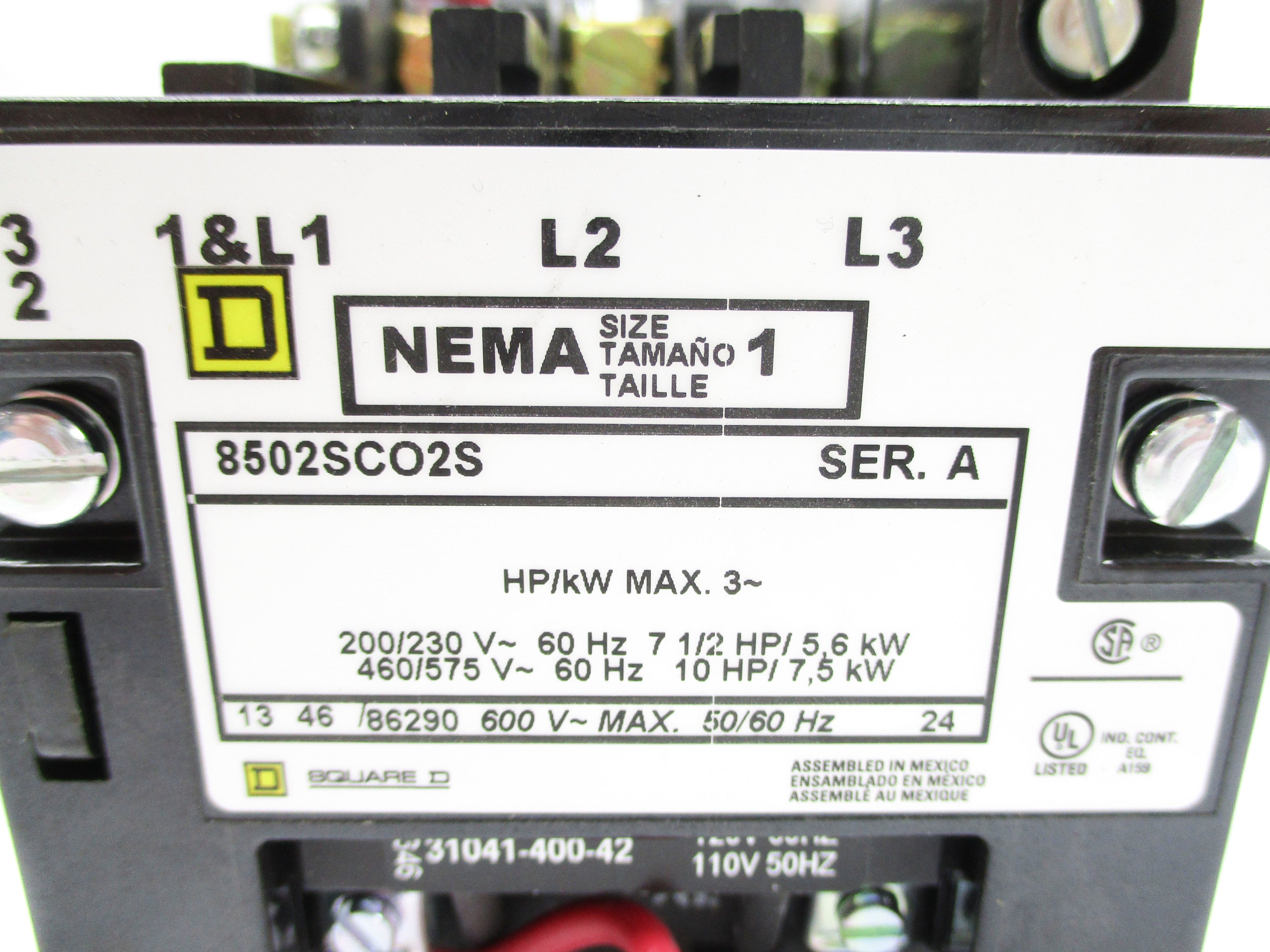 SQUARE D 8502SCO2SV02 SER. A 110/120V NSNP