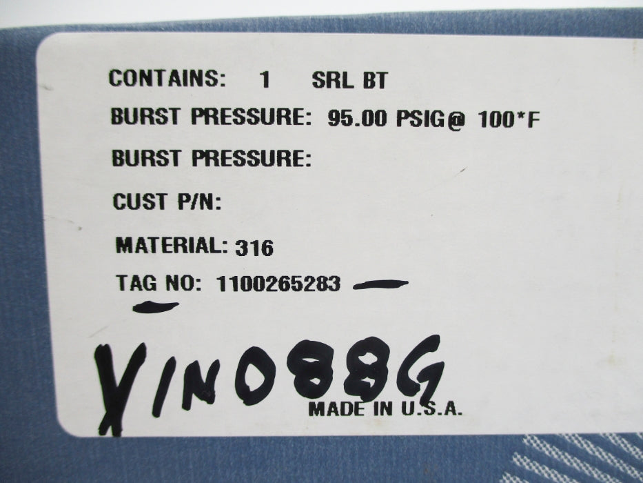FIKE 1100265283 SRLBT 95PSIG 100F NSMP