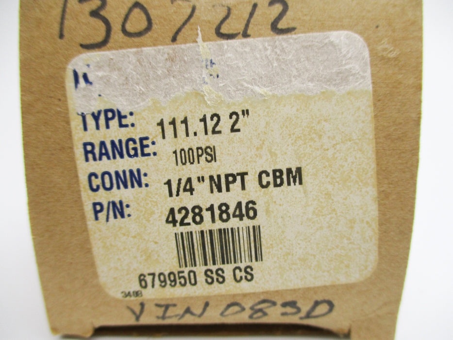 WIKA 4281846 100PSI NSMP
