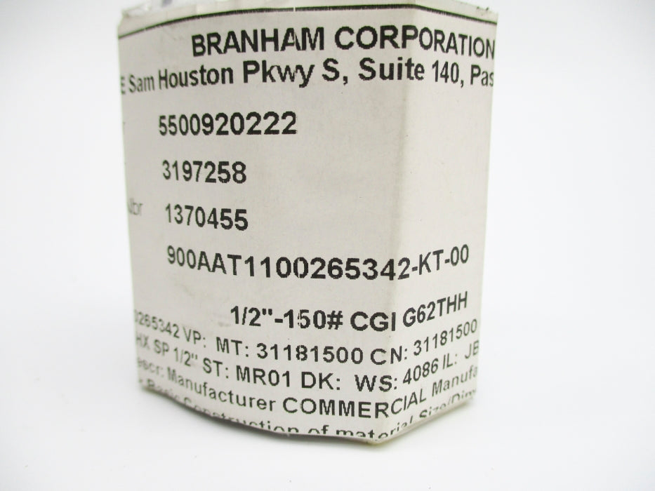 BRANHAM CORPORATION 900AAT1100265342-KT-00 (PKG OF 10) NSMP