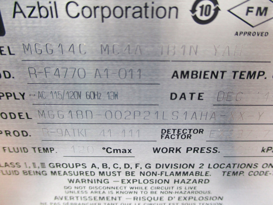 AZBIL MGG14C-MC4A-1B1N-YAH MGG18D-002P21LS1AHA-XX-Y NSNP