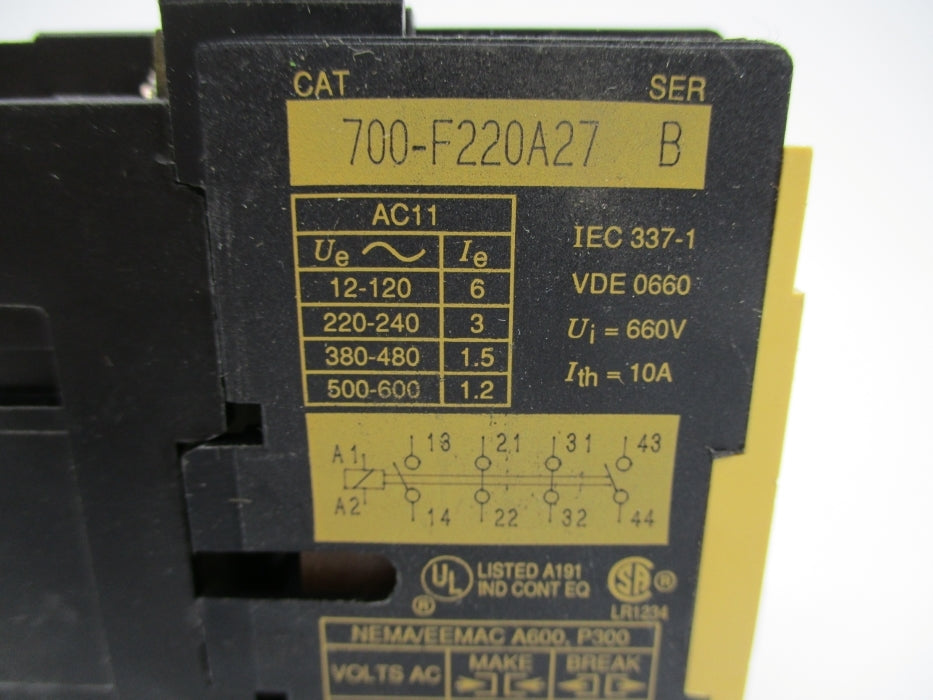 INDUSTRIAL SPARE PART 700-F220A27 SER. B 277V NSNP