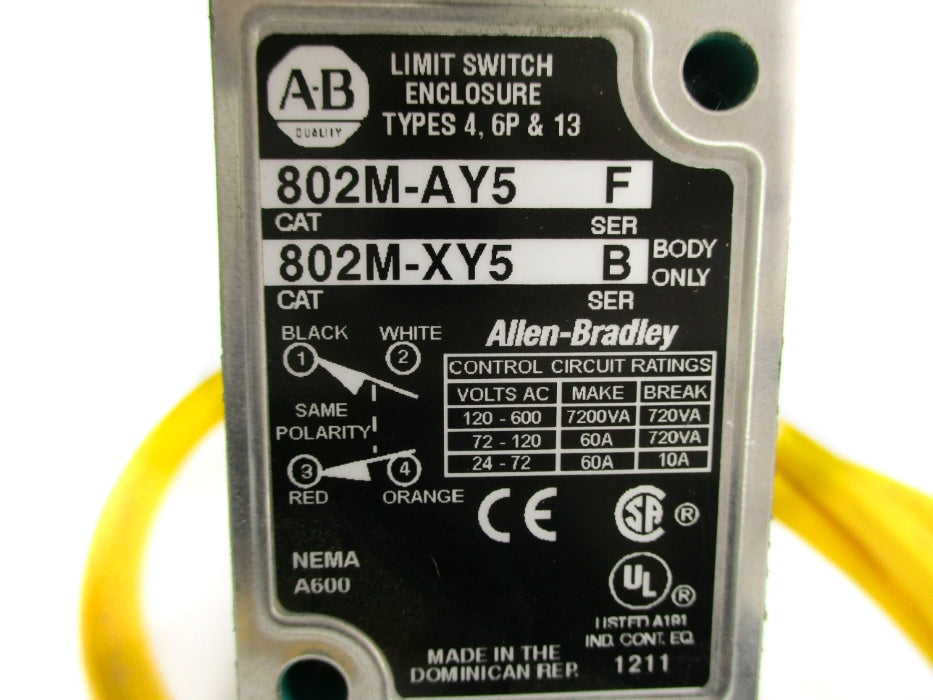 ALLEN BRADLEY 802M-AY5 SER. F (AS PICTURED) NSNP