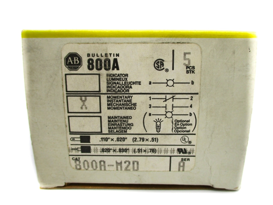 INDUSTRIAL SPARE PART 800A-M2D SER. A (PKG OF 5) (BK/YL) NSMP