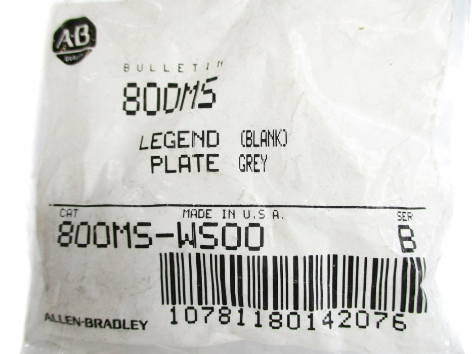 INDUSTRIAL SPARE PART 800MS-WS00 SER. B NSMP