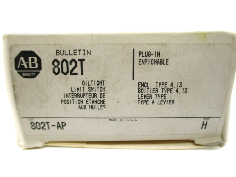 ALLEN BRADLEY 802T-AP SER. H 120-600VAC 60A (WH) NSMP