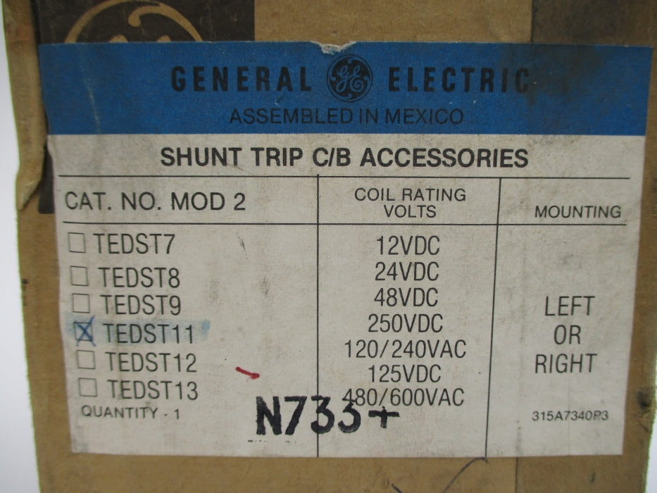 GENERAL ELECTRIC TEDST11 NSMP