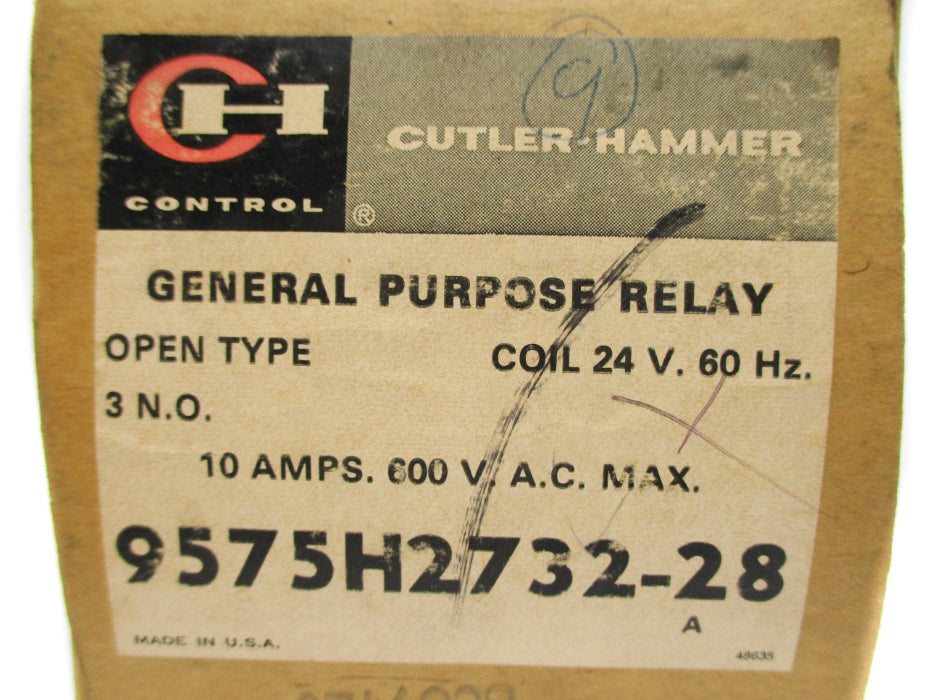 CUTLER HAMMER 9575H2732-28 24V 10A NSMP