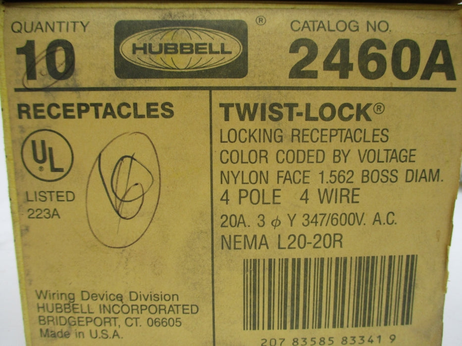 HUBBELL 2460A (PKG OF 10) NSMP