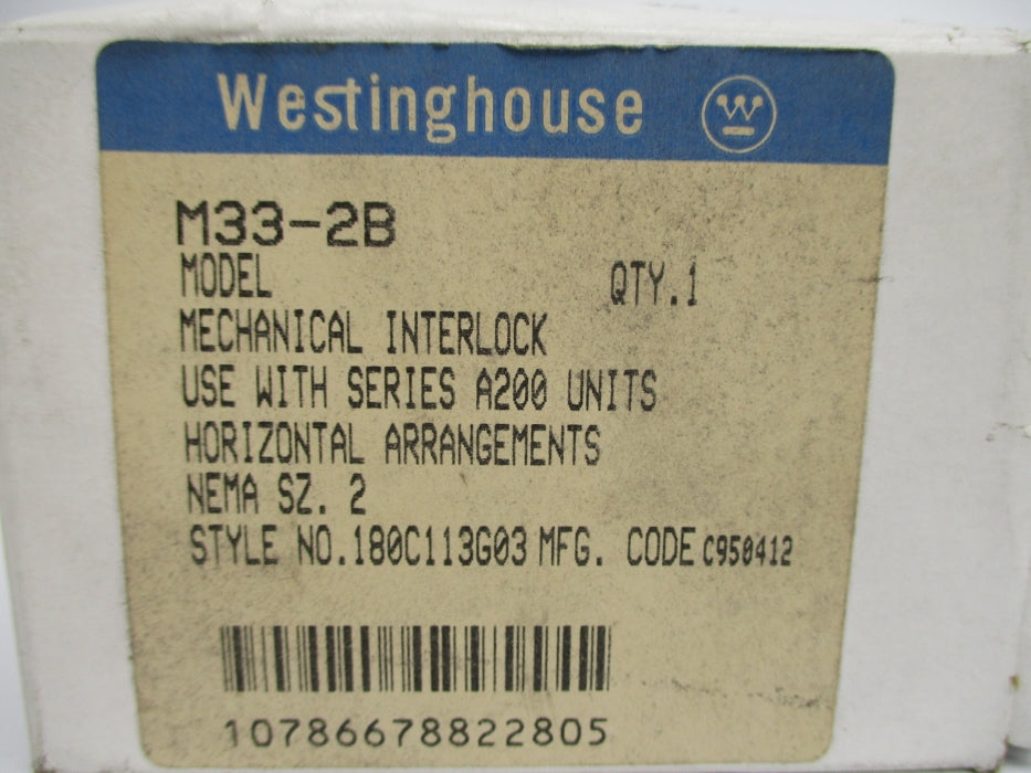 WESTINGHOUSE M33-2B SER. A200 180C113G03 NSMP