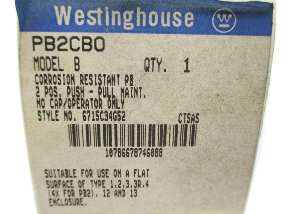 WESTINGHOUSE PB2CB0 6715C34G52 NSMP