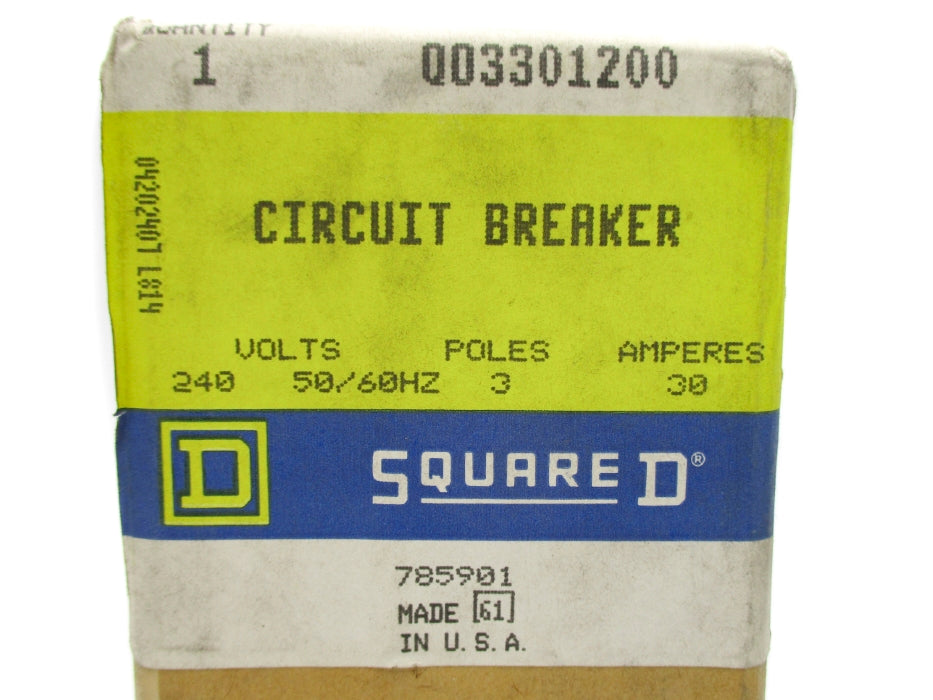 SQUARE D QO3301200 30A 240V NSFS