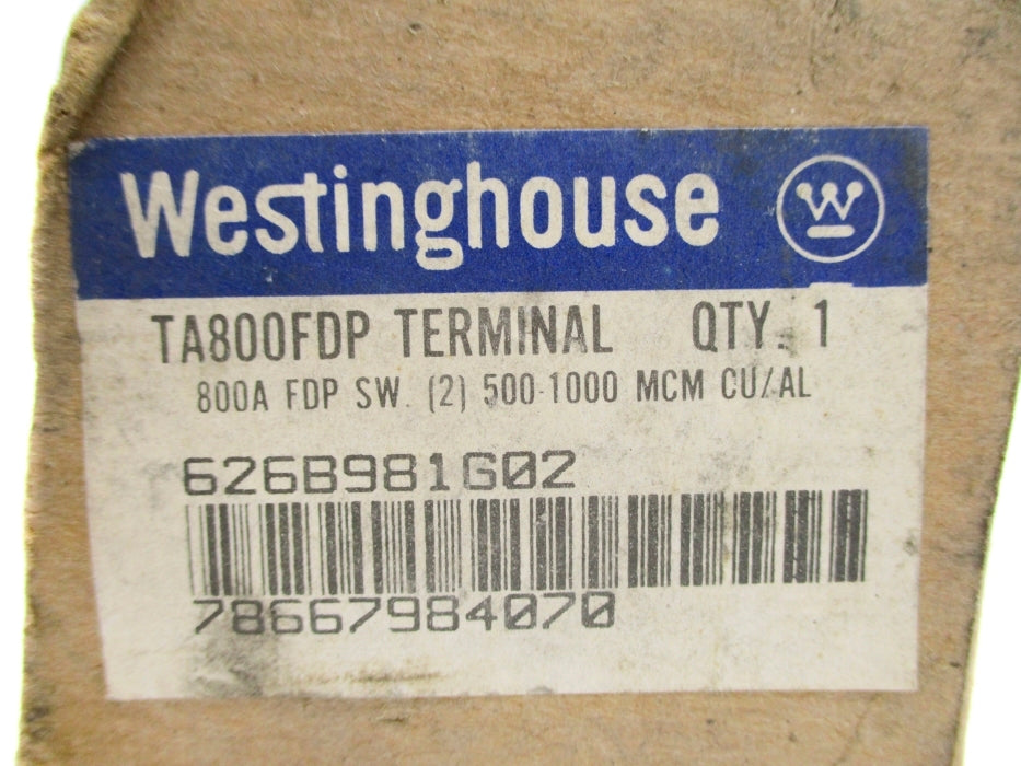 WESTINGHOUSE TA800FDP 626B981G02 NSMP