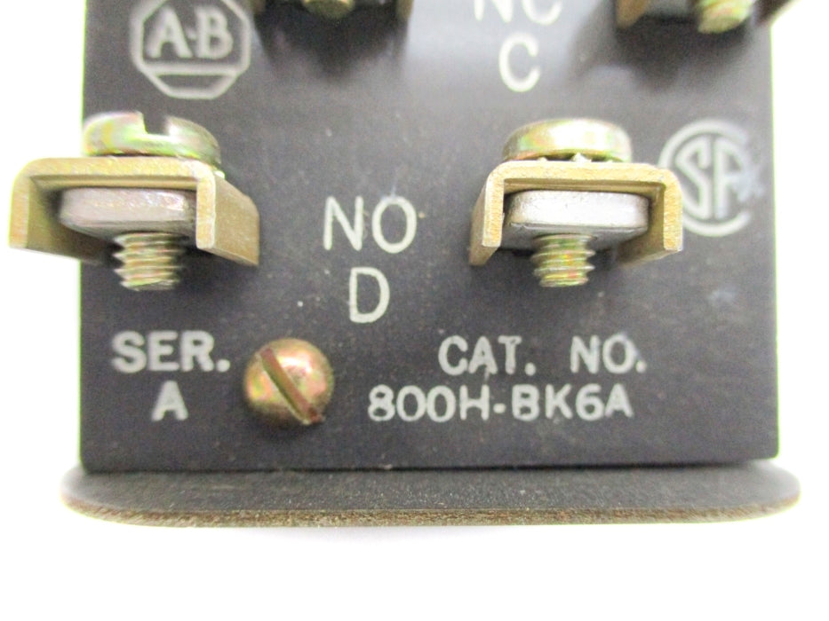 ALLEN BRADLEY 800H-BK6A SER. A 600VAC NSNP