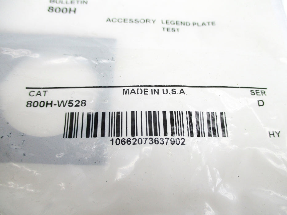 INDUSTRIAL SPARE PART 800H-W528 SER. D NSMP
