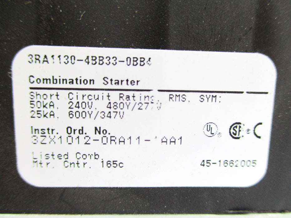 SIEMENS 3RA1130-4BB33-0BB4 (AS PICTURED) NSNP