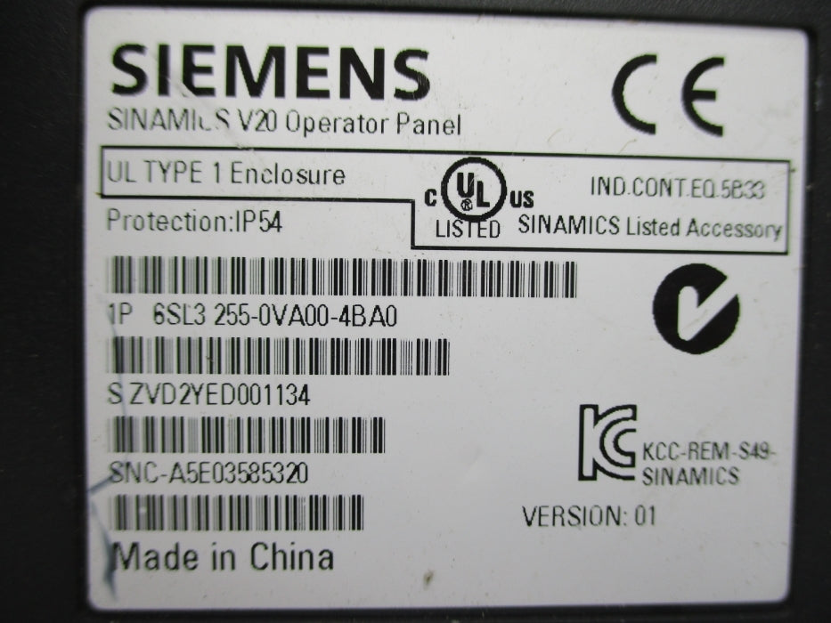 SIEMENS 6SL3255-0VA00-4BA0 NUPI