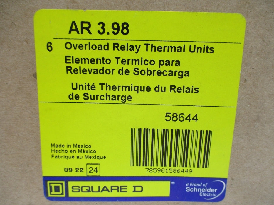 SQUARE D AR3.98 (PKG OF 6) NSMP