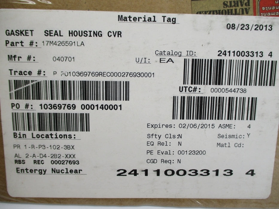 REPLACEMENT COMPONETS DIVISION 17M426591LA NSMP
