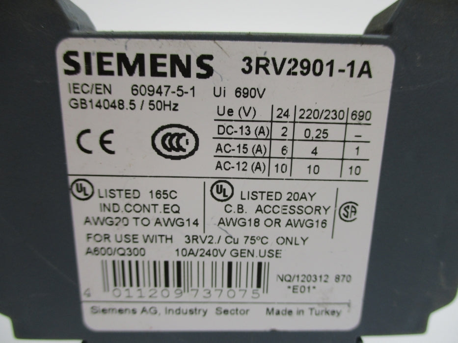 SIEMENS 3RV2901-1A NUPI