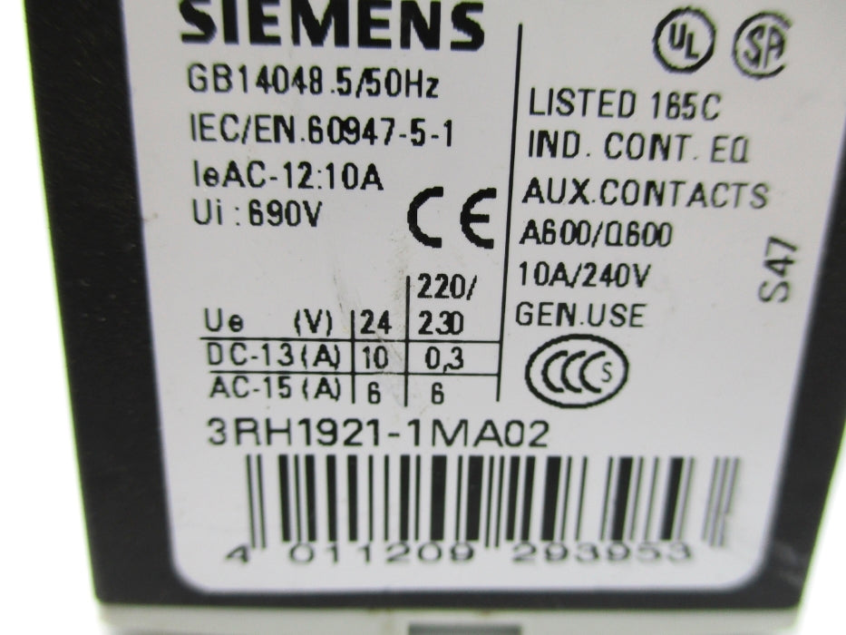 SIEMENS 3RH1921-1MA02 NUPI
