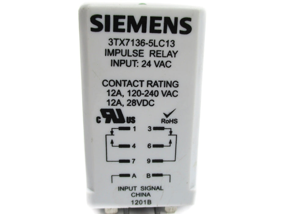 SIEMENS 3TX7136-5LC13 24VAC 12A UNMP