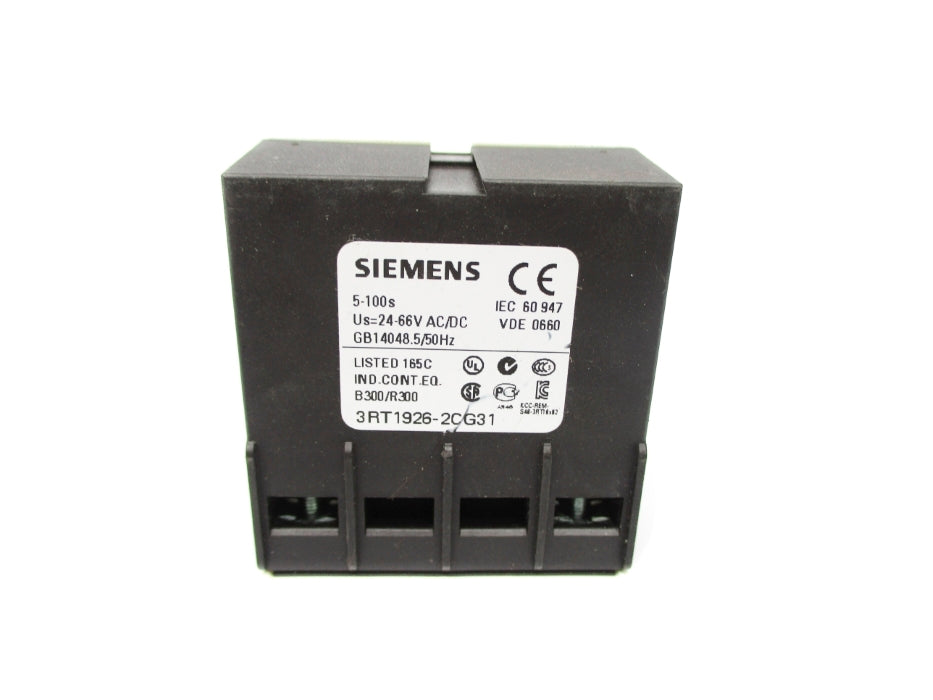 SIEMENS 3RT1926-2CG31 5-100S NUPI